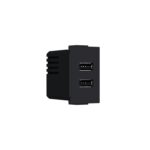MODYS ΠΡΙΖΑ ΤΡΟΦΟΔΟΣΙΑΣ USB  2XUSB A+C ΜΑΥΡΟ ΜΑΤ 5VDC 3A IP20 ACA 10101412364