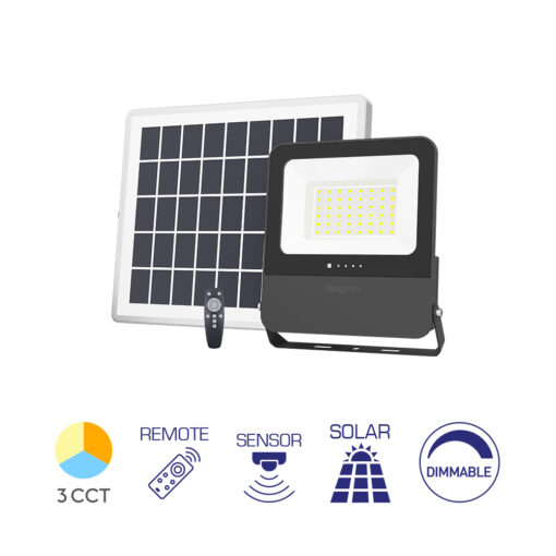 Προβολέας ηλιακός (solar) IP65 100w (30w) 600lm 3CCT Braytron BT64-11281BR
