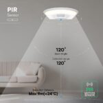 V‑TAC 234216VT Φωτιστικό Τοίχου LED Λευκό 1060lm 4000K Ανιχνευτής Κίνησης PIR IP54 270×135×70