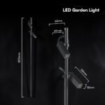 V‑TAC 24229VT Καρφωτό LED Διπλής Κεφαλής 24V Μαύρο 315lm 4000K IP65 822×65×68
