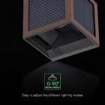 V‑TAC 243408CCT Ηλιακό Φωτιστικό Τοίχου LED Απόχρωση Σκουριάς 900lm 3CCT Ανιχνευτής Κίνησης PIR IP65 100×100×100