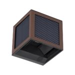 V‑TAC 243408CCT Ηλιακό Φωτιστικό Τοίχου LED Απόχρωση Σκουριάς 900lm 3CCT Ανιχνευτής Κίνησης PIR IP65 100×100×100