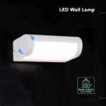 V‑TAC 243426VT Φωτιστικό Τοίχου LED Λευκό 1550lm 3000K CREE Chip Ρυθμιζόμενη Δέσμη IP65 176×63×111