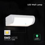 V‑TAC 243426VT Φωτιστικό Τοίχου LED Λευκό 1550lm 3000K CREE Chip Ρυθμιζόμενη Δέσμη IP65 176×63×111