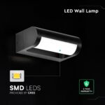 V‑TAC 243436VT Φωτιστικό Τοίχου LED Μαύρο 1550lm 3000K CREE Chip Ρυθμιζόμενη Δέσμη IP65 176×63×111