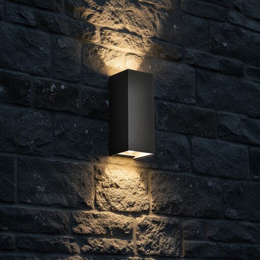V‑TAC 24346VT Φωτιστικό Τοίχου LED Μαύρο 1250lm 3CCT Up‑Down IP65 71×71×171