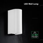 V‑TAC 24348VT Φωτιστικό Τοίχου LED Λευκό 1250lm 3CCT Up‑Down IP65 71×96×171
