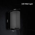 V‑TAC 24349VT Φωτιστικό Τοίχου LED Μαύρο 1250lm 3CCT Up‑Down IP65 71×96×171