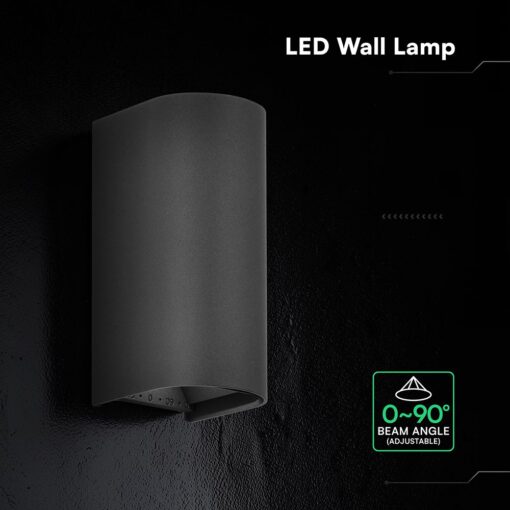 V‑TAC 24349VT Φωτιστικό Τοίχου LED Μαύρο 1250lm 3CCT Up‑Down IP65 71×96×171