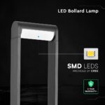 V‑TAC 243516VT Κολωνάκι LED Μαύρο 1550lm 3000K CREE Chip IP65 176×63×600