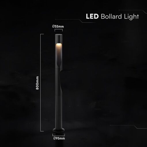 V‑TAC 243536VT Φωτιστικό Δαπέδου Κολωνάκι LED Μαύρο 1220lm 3000K CREE Chip IP65 55×800