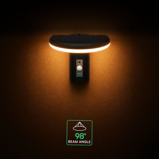V‑TAC 24365VT Ηλιακό Φωτιστικό Κήπου LED Μαύρο 95lm 3000K Ανιχνευτής Κίνησης PIR IP54 200×137×160