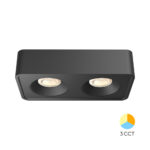 Σποτ οροφής “Gata” 2 x 10w 1800lm 3cct Μαύρο Braytron BH04-00061BR