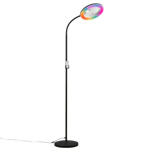 Φωτιστικό δαπέδου led 13,8W + 4W ανεμιστήρας 3CCT 1380lm RGB dimmable με control Μαύρο Briloner-Brilo 1663015BR