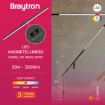Φωτιστικό Led Μαγνητικής Ράγας 30W CCT Μαύρο Braytron BD60-00981BR