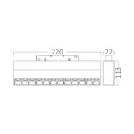 Φωτιστικό Led Μαγνητικής Ράγας 12W CCT 48VDC Μαύρο Braytron BD60-03281BR