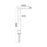 Braytron BG36‑00681 Solar Καρφωτό Κήπου 8W 2CCT 70lm IP65 Μαύρο – Σετ 2 τεμ.