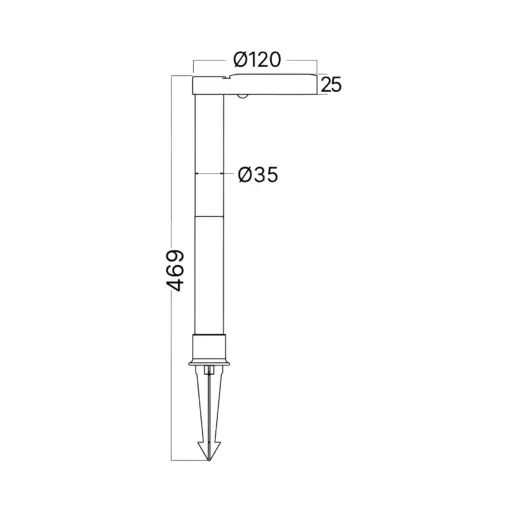 Braytron BG36‑00681 Solar Καρφωτό Κήπου 8W 2CCT 70lm IP65 Μαύρο – Σετ 2 τεμ.