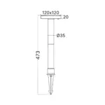 Braytron BG36‑00781 Solar Καρφωτό Κήπου 8W 2CCT 70lm IP65 Μαύρο – Σετ 2 τεμ.