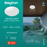 Πλαφονιέρα “Napoli” IP65 1 x Ε27 Λευκή Braytron BG37-00710BR
