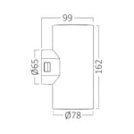 Απλίκα Vekta 2x9w IP65 1780lm 3CCT IP65 Braytron BG38-02580BR