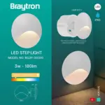 Απλίκα χωνευτή “Veksus” IP65 3000k 180lm Λευκή Braytron BG39-00300BR
