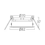 Σποτ Tetra Στρογγυλό Λευκό Braytron BH03-04080BR