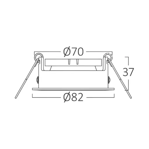 Σποτ Tetra Στρογγυλό Λευκό Braytron BH03-04080BR