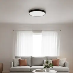 Πλαφονιέρα IP44 20W 3CCT Ø30cm Μαύρη Braytron BH15-00181BR