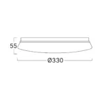 Πλαφονιέρα “Jade” 24w 2450lm 3cct ⌀33cm Braytron BH16-32280BR