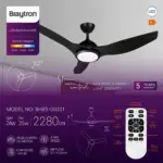 Ανεμιστήρας οροφής 35w + 24w 3CCT 2280lm με control Μαύρος Braytron BH85-00201BR