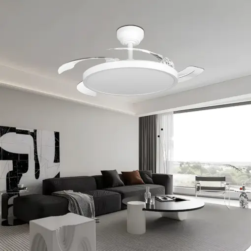 Braytron BH85‑00300 Ανεμιστήρας Οροφής 32W + 30W LED 3CCT 2600lm Ø1060mm Λευκός με Τηλεχειριστήριο