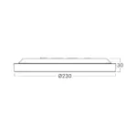 Πλαφονιέρα “Jade” slim 20W 5CCT Ø23 Λευκή Braytron BP07-20280BR