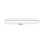 Πλαφονιέρα “Jade” slim 25W 5CCT Ø30 Λευκή Braytron BP07-20380BR