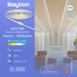 Ταινία led Cob 10w/m 1050 lm/m 220V IP65 6500k Braytron BS02-00723BR