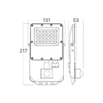 Προβολέας IP65 20W 2200lm 3CCT Με Ανίχνευση (Γκρι) Braytron BT65-22082BR