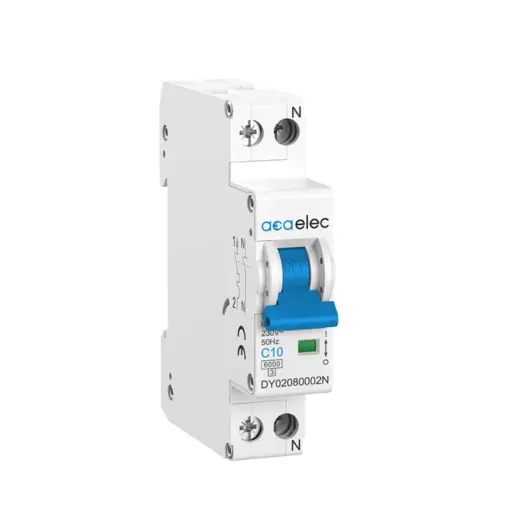 ACA – Ασφάλεια Αυτόματη Καμπύλης C 10A 1P+N – 3kA – 1M – DY02080002N