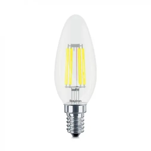 Λάμπα led κερί filament διάφανο 4W E14 2700K Braytron BA36-00410BR