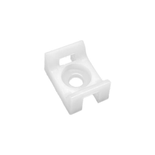 Βιδωτή βάση στήριξης δεματικών 17,6 x 12,9 mm (100τμχ) λευκή Braytron BY90-01311BR